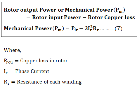 power flow diagram-mechanical power  of induction motor