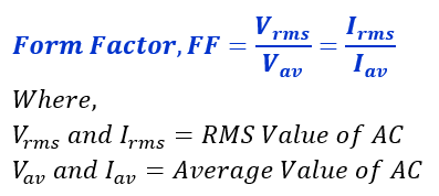 Form factor formula