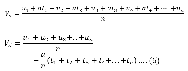 derivation of drift velocity equation