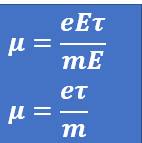 formula for mobility of electrons