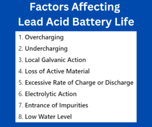 Factors Affecting Lead Acid Battery Life