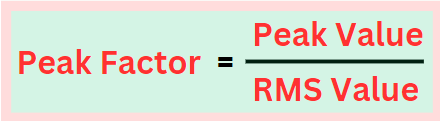 peak-factor-formula