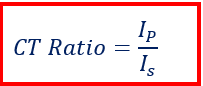 ct ratio formula