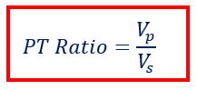 pt ratio formula