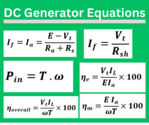 dc generator equations