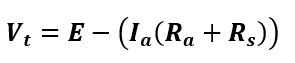 Terminal Voltage formula of  Series DC Generator