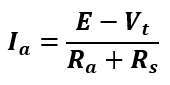 Armature Current formula of Series DC Generator