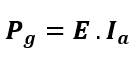 formula for Power Generated in Dc generator