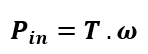 Input Power of DC generator