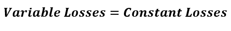 condition for maximum efficiency  of DC generator