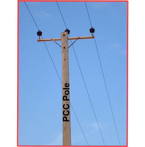 Plain Cement Concrete (PCC) pole