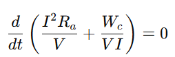 maximum efficiency condition derivation