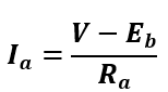 armature current in dc shunt motor during motoring
