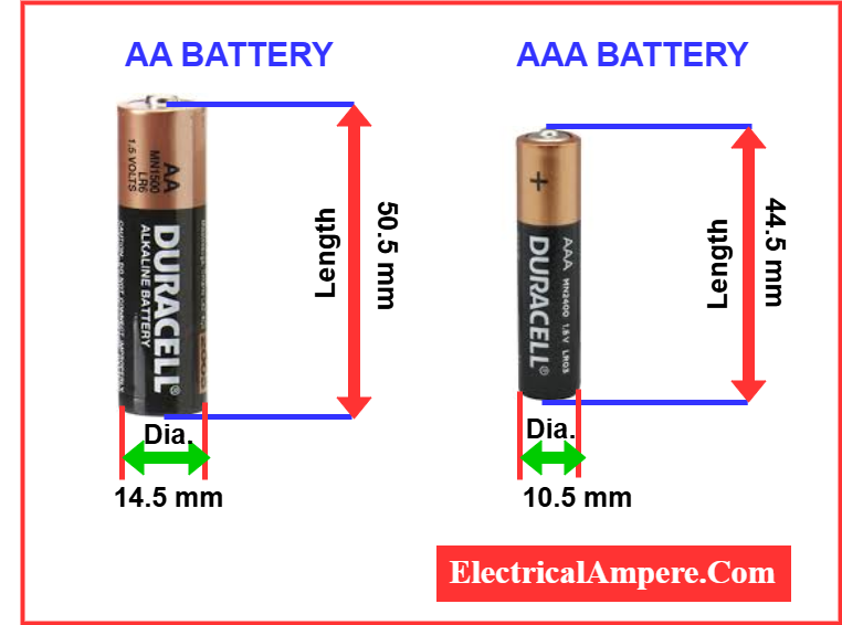 difference between aa and aaa battery