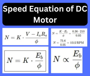 Speed Equation of DC Motor explained
