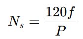 synchronous speed of a 3-phase induction motor