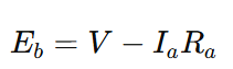 back emf in DC motor can be expressed in this way as well