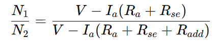 numerical example-DC series motor, flux (ϕ) is approximately proportional to armature current (Ia)