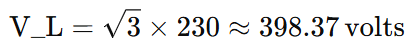 line voltage formula
