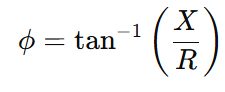 measurement of phase angle Using Impedance Values