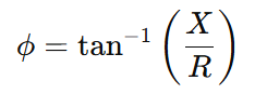 Phase Angle Formula based on impedance when resistance and reactance are known
