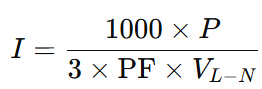 KW into Amps Formula for