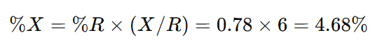 Case 5: Equal Impedance & KVA Unequal Ratios- % X calculation