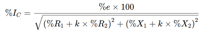 circulating current formula for parallel operating transfomers