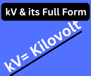 what is kV and its full form