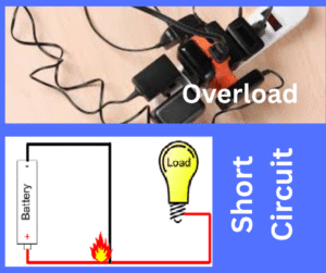 Difference between Overload and Short Circuit explained