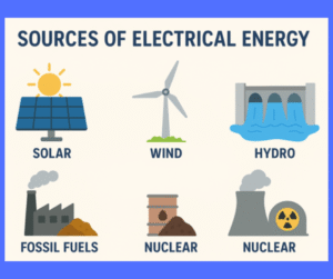 Electrical Energy Sources – Types, Examples, and How Electricity is Produced