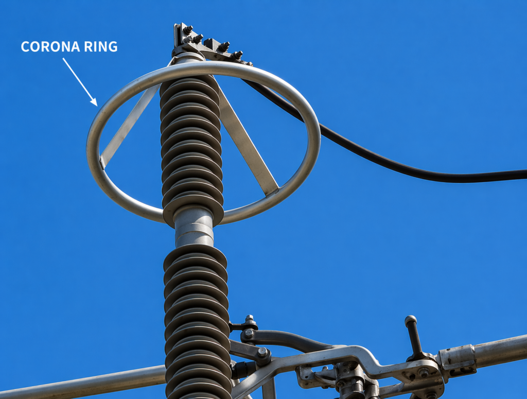 high voltage insulator with corona ring