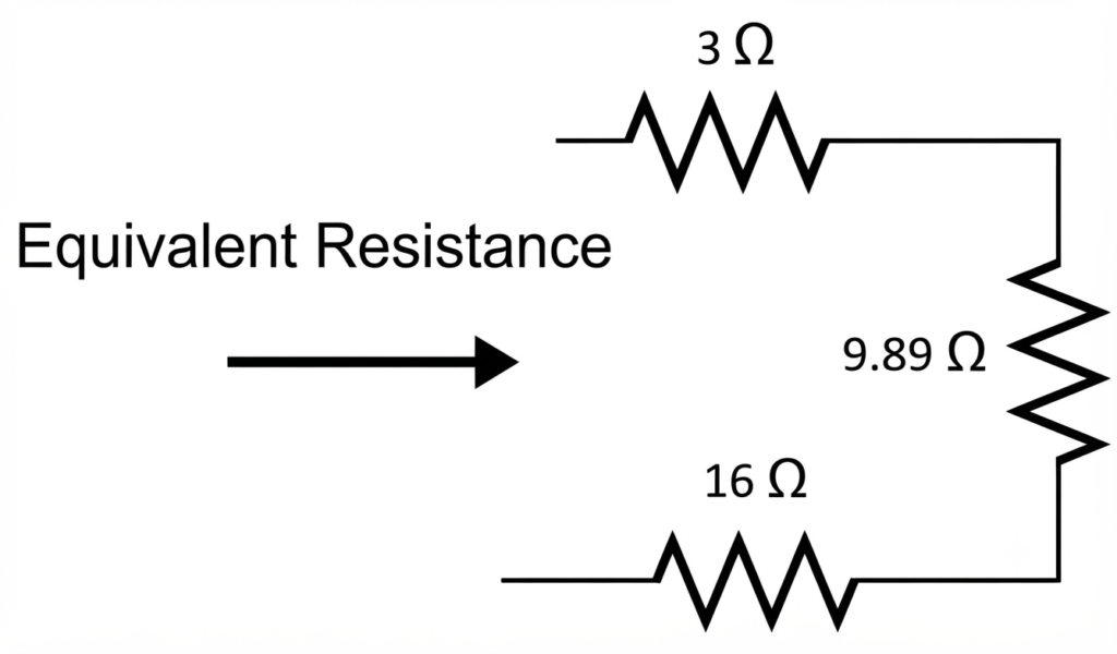 solution - example1 of complex problem on equivalent resistance