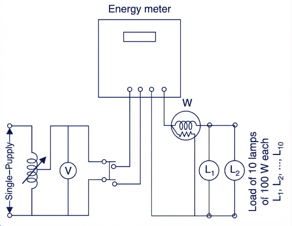 Calibration of Single Phase Energy Meter.