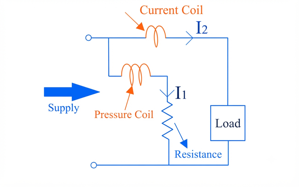 diagram for Torque Equation of an Electrodynamometer Type Wattmeter