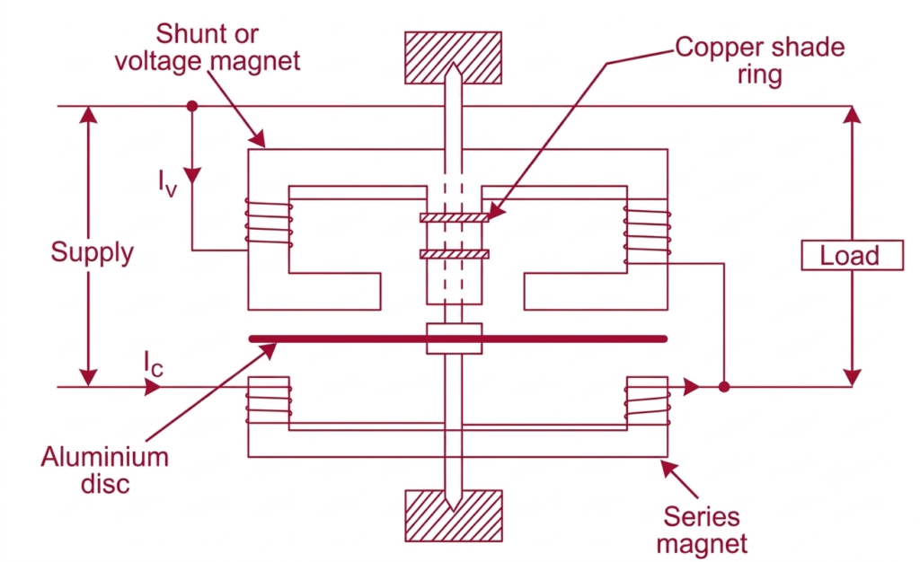 working principle of wattmeter diagram